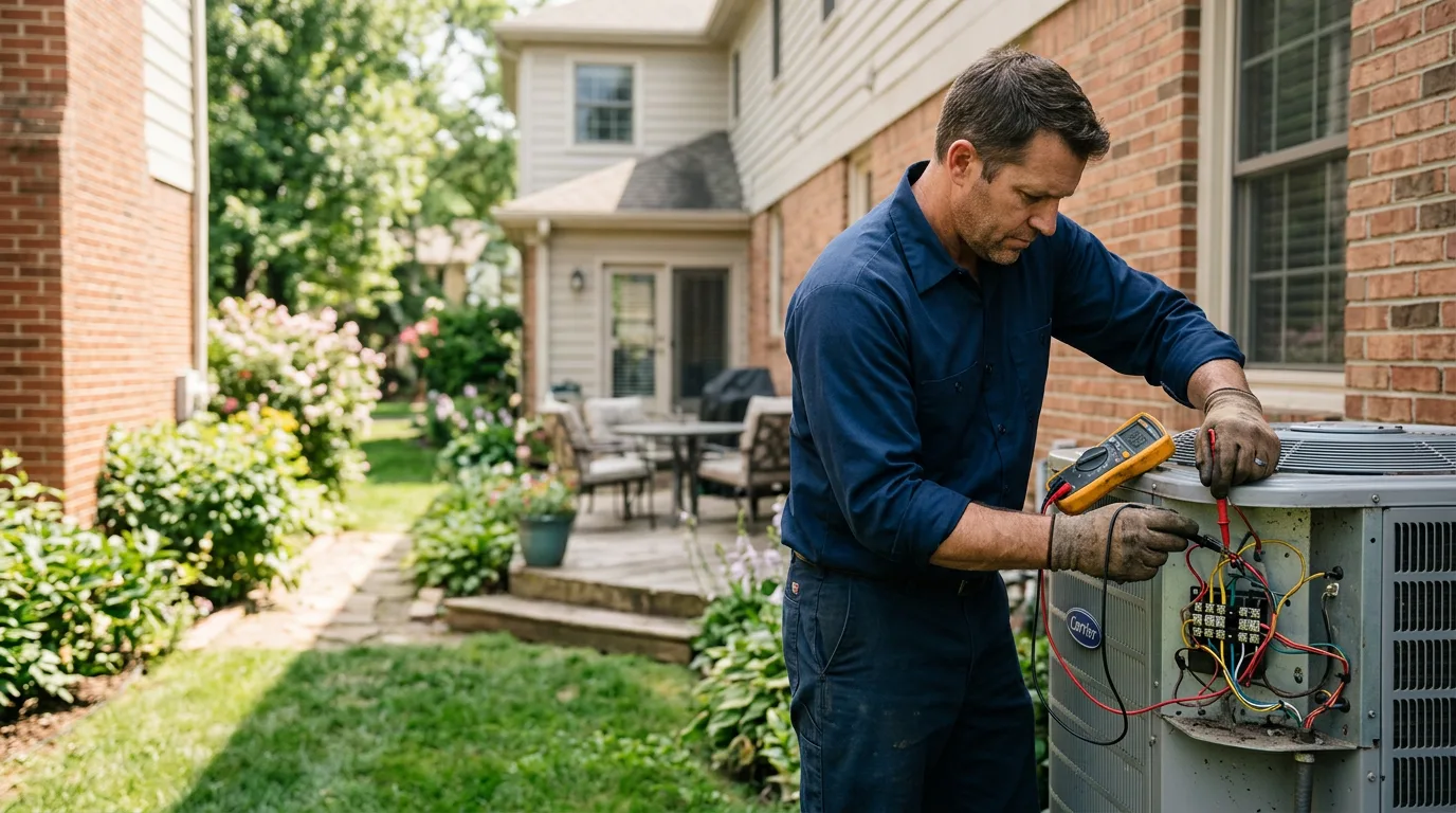 HVAC technician working near Corinth, KY